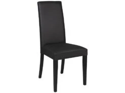 Lot De 2 Chaises TACOMA - Simili Noir & Pieds Noirs -Mobilia Boutique chaise 171566