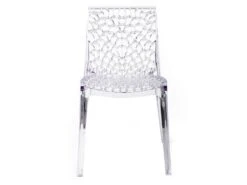 Lot De 2 Chaises Empilables DIADEME - Polycarbonate Plein - Cristal -Mobilia Boutique chaise 175021