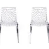 Lot De 2 Chaises Empilables DIADEME - Polycarbonate Plein - Cristal -Mobilia Boutique chaise 175192