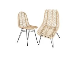 MISTINGUETTE Lot De 2 Chaises - Naturel