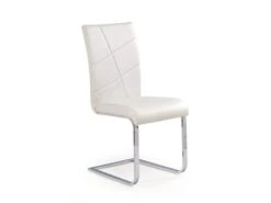ETIENNE Chaise En Cuir Synthétique - Blanc -Mobilia Boutique chaise 17568337