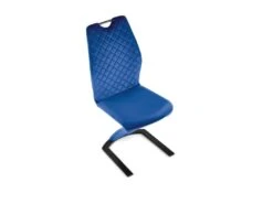 Lot De 2 Chaises Design En Velours - Bleu -Mobilia Boutique chaise 17568417