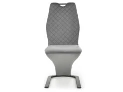 Lot De 2 Chaises Design En Velours - Gris -Mobilia Boutique chaise 17568555