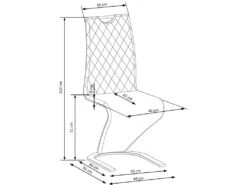 Lot De 2 Chaises Design En Velours - Gris -Mobilia Boutique chaise 17568557