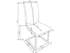 Lot De 2 Chaises En Cuir Synthétique - Cappuccino -Mobilia Boutique chaise 17568685