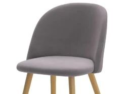 Chaise Cozy En Velours Gris (lot De 2) -Mobilia Boutique chaise 17577635
