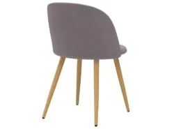 Chaise Cozy En Velours Gris (lot De 2) -Mobilia Boutique chaise 17577641