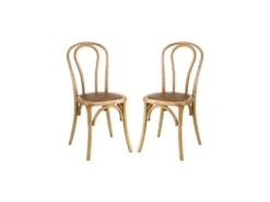 Duo De Chaises Bois Naturel - BRETT