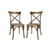 Duo De Chaises Bois Foncé - BRETT -Mobilia Boutique chaise 17622439