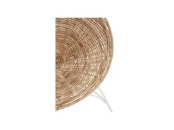 Chaise Rotin Naturel/Métal Blanc - HAROLD -Mobilia Boutique chaise 17628403