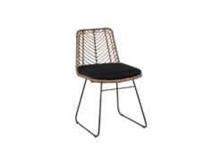 Chaise Rotin Marron/Métal - MARTINE