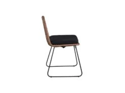 Chaise Rotin Marron/Métal - MARTINE -Mobilia Boutique chaise 17635175