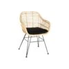 Fauteuil Rotin Naturel/Métal - EYMEA -Mobilia Boutique chaise 17636737