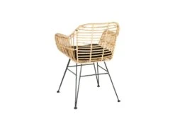 Fauteuil Rotin Naturel/Métal - EYMEA -Mobilia Boutique chaise 17636743