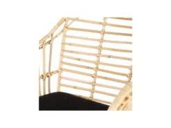 Fauteuil Rotin Naturel/Métal - EYMEA -Mobilia Boutique chaise 17636747