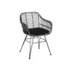 Fauteuil Rotin Gris/Métal - EYMEA -Mobilia Boutique chaise 17636773