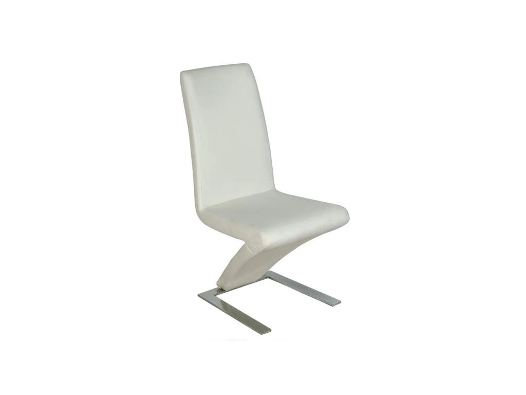 Duo De Chaises Simili Cuir Blanc - ZAIA 4 Duo De Chaises Simili Cuir Blanc - ZAIA – Image 2