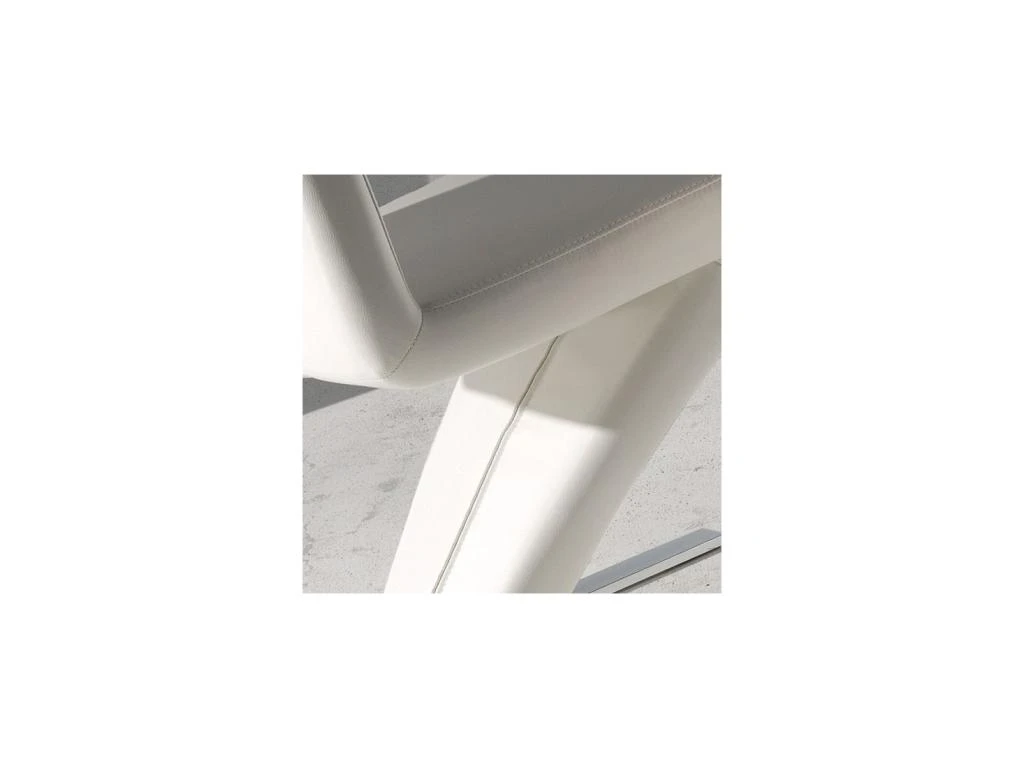 Duo De Chaises Simili Cuir Blanc - ZAIA 6 Duo De Chaises Simili Cuir Blanc - ZAIA – Image 4