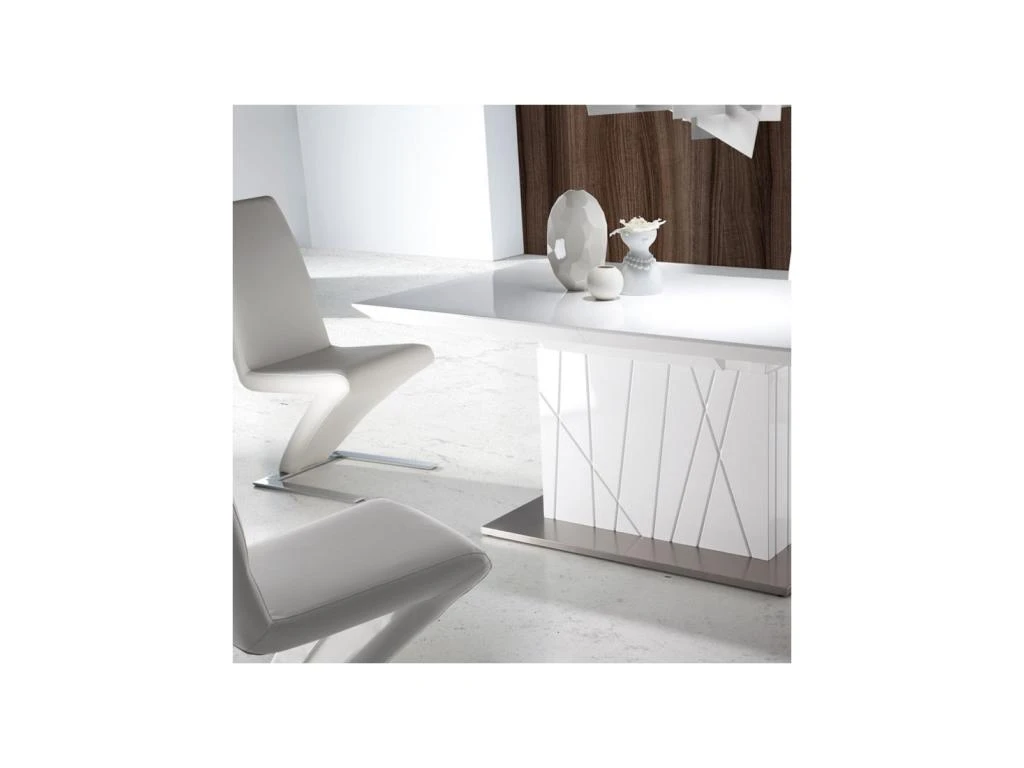 Duo De Chaises Simili Cuir Blanc - ZAIA 7 Duo De Chaises Simili Cuir Blanc - ZAIA – Image 5