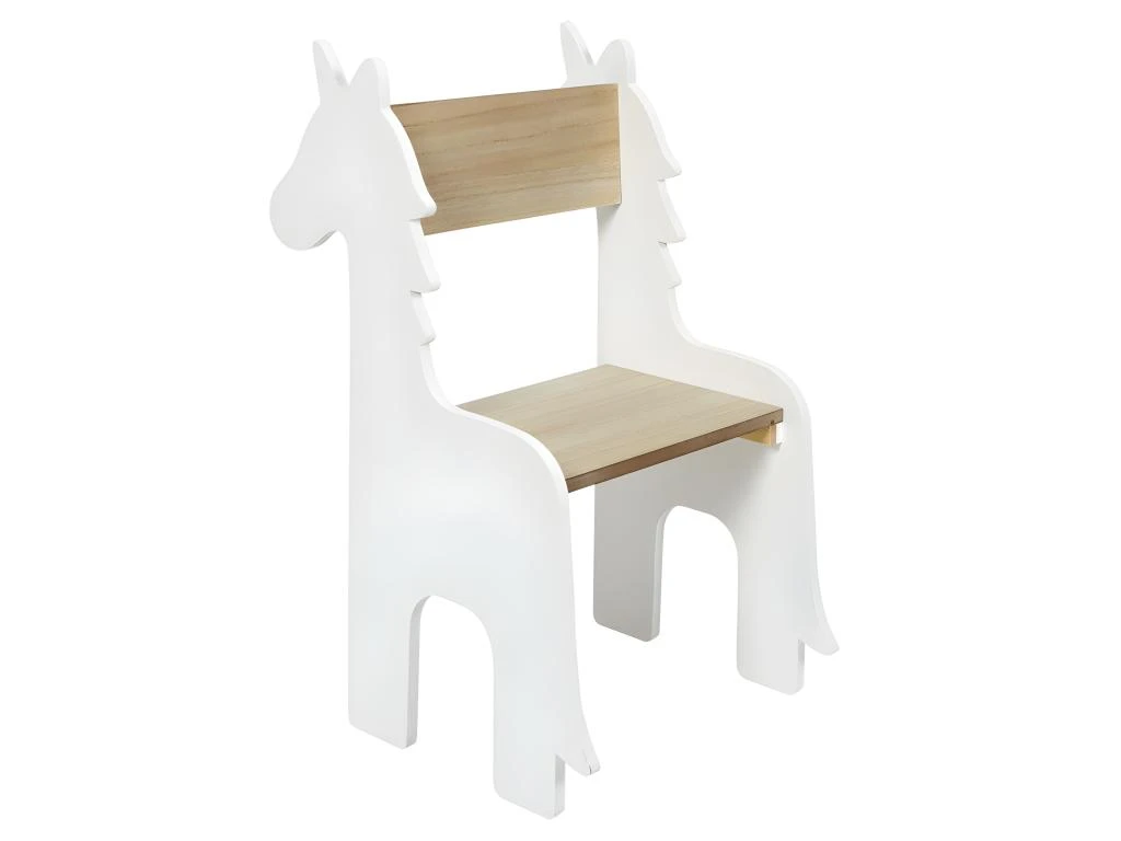 Chaise Enfant Licorne Blanche Et Bois - Blanc 3 Chaise Enfant Licorne Blanche Et Bois - Blanc