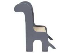Chaise Enfant Dino Grise Et Bois - Gris -Mobilia Boutique chaise 18076509