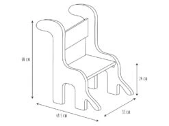 Chaise Enfant Dino Grise Et Bois - Gris -Mobilia Boutique chaise 18076511