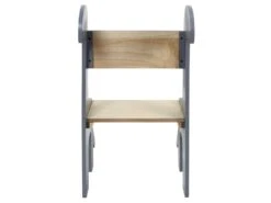 Chaise Enfant Dino Grise Et Bois - Gris -Mobilia Boutique chaise 18076513