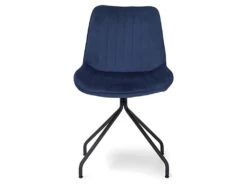 Chaise Velours Bleu Pieds Métal Cécile - Bleu Indigo -Mobilia Boutique chaise 18081489