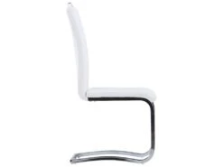 Lot De 4 Chaises De Salle à Manger Cuisine Cantilever Design Moderne Synthétique Blanc CDS021349 -Mobilia Boutique chaise 18081927