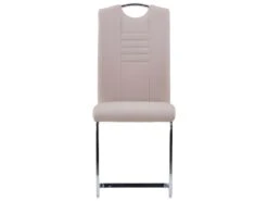 Lot De 4 Chaises De Salle à Manger Cuisine Cantilever Design Moderne Synthétique Cappuccino CDS021356 -Mobilia Boutique chaise 18081935