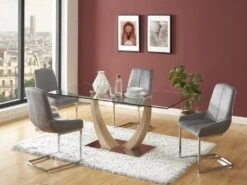 Lot De 2 Chaises En Velours Et Métal - Gris - BERLONA -Mobilia Boutique chaise 18107455