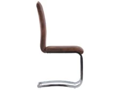Lot De 4 Chaises De Salle à Manger Cuisine Design Moderne Synthétique Daim Marron CDS021730 -Mobilia Boutique chaise 18107665