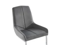 Lot De 6 Chaises En Velours Et Métal - Gris - BERLONA -Mobilia Boutique chaise 18116361