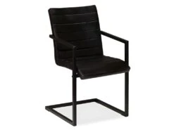 Lot De Deux Chaises De Salle à Manger Cuir Véritable Anthracite 1902161 -Mobilia Boutique chaise 18267201