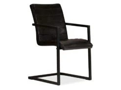 Lot De Deux Chaises De Salle à Manger Cuir Véritable Anthracite 1902161 -Mobilia Boutique chaise 18267203