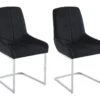 Lot De 2 Chaises En Velours Et Métal - Noir - BERLONA -Mobilia Boutique chaise 18320709