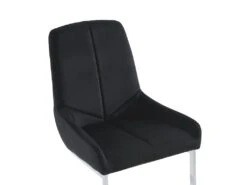 Lot De 2 Chaises En Velours Et Métal - Noir - BERLONA -Mobilia Boutique chaise 18320721