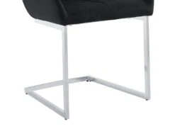 Lot De 6 Chaises En Velours Et Métal - Noir - BERLONA -Mobilia Boutique chaise 18320739