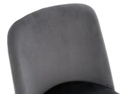 Lot De 2 Chaises En Velours Et Métal Effet Bois - Gris - MINAGRI -Mobilia Boutique chaise 18365133