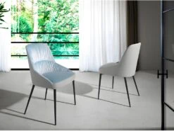 Chaise à Manger Velours Et Similicuir. 4109 ANGEL CERDA -Mobilia Boutique chaise 18422291