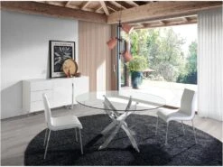 Chaise En Croûte De Cuir Et Acier Chromé 4025 ANGEL CERDA -Mobilia Boutique chaise 18422353