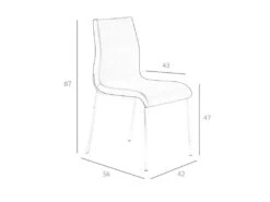 Chaise En Croûte De Cuir Et Acier Chromé 4025 ANGEL CERDA -Mobilia Boutique chaise 18422355