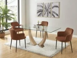 Lot De 2 Chaises En Velours Côtelé Et Métal - Terracotta - CELOLA De Pascal MORABITO -Mobilia Boutique chaise 18633551