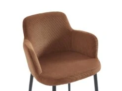 Lot De 6 Chaises En Velours Côtelé Et Métal - Terracotta - CELOLA De Pascal MORABITO -Mobilia Boutique chaise 18636871