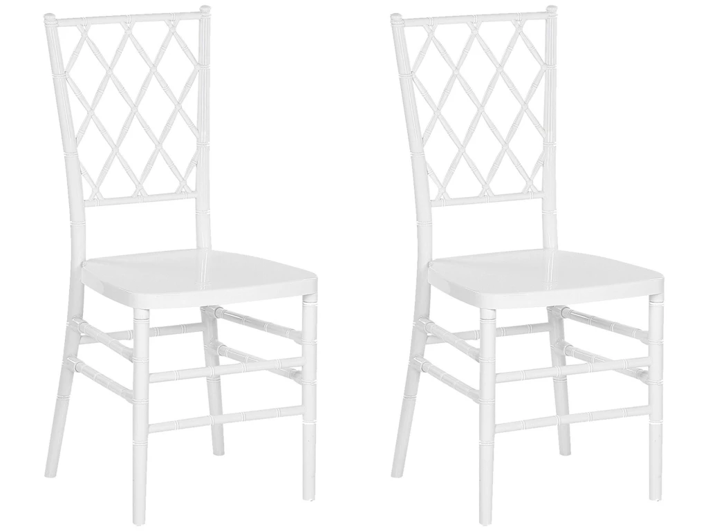 Lot 2 Chaises Blanches CLARION 3 Lot 2 Chaises Blanches CLARION