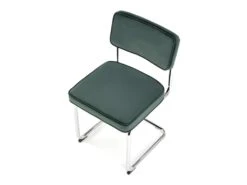 Chaise Design En Tissu Velours 49 X 55 X 85 Cm - Vert Foncé -Mobilia Boutique chaise 18833673