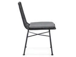 Chaise En Rotin Synthétique 47 X 45 X 85 Cm - Noir -Mobilia Boutique chaise 18834427