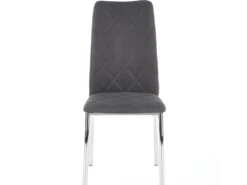 Lot De 4 Chaises En Tissu 43 X 57 X 97 Cm - Gris Foncé 14 Lot De 4 Chaises En Tissu 43 X 57 X 97 Cm - Gris Foncé -Mobilia Boutique chaise 18837389