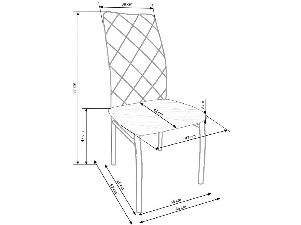 Lot De 4 Chaises En Tissu 43 X 57 X 97 Cm - Gris Foncé 10 Lot De 4 Chaises En Tissu 43 X 57 X 97 Cm - Gris Foncé – Image 8