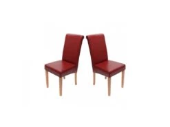 Chaise De Salle à Manger Lot De 2 FLORENCE Rouge